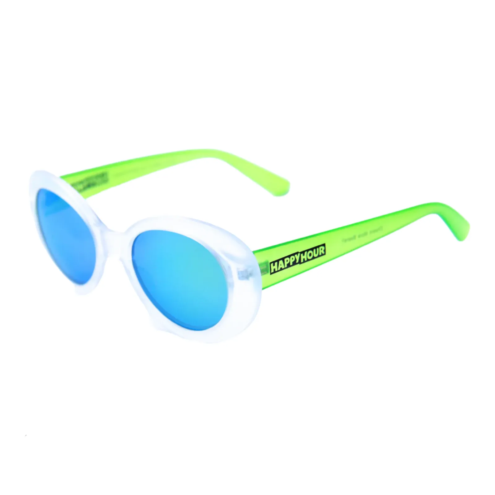 Happy Hour Shades | Beach Party Sunglasses | Shocking Green | Mirrored Lens