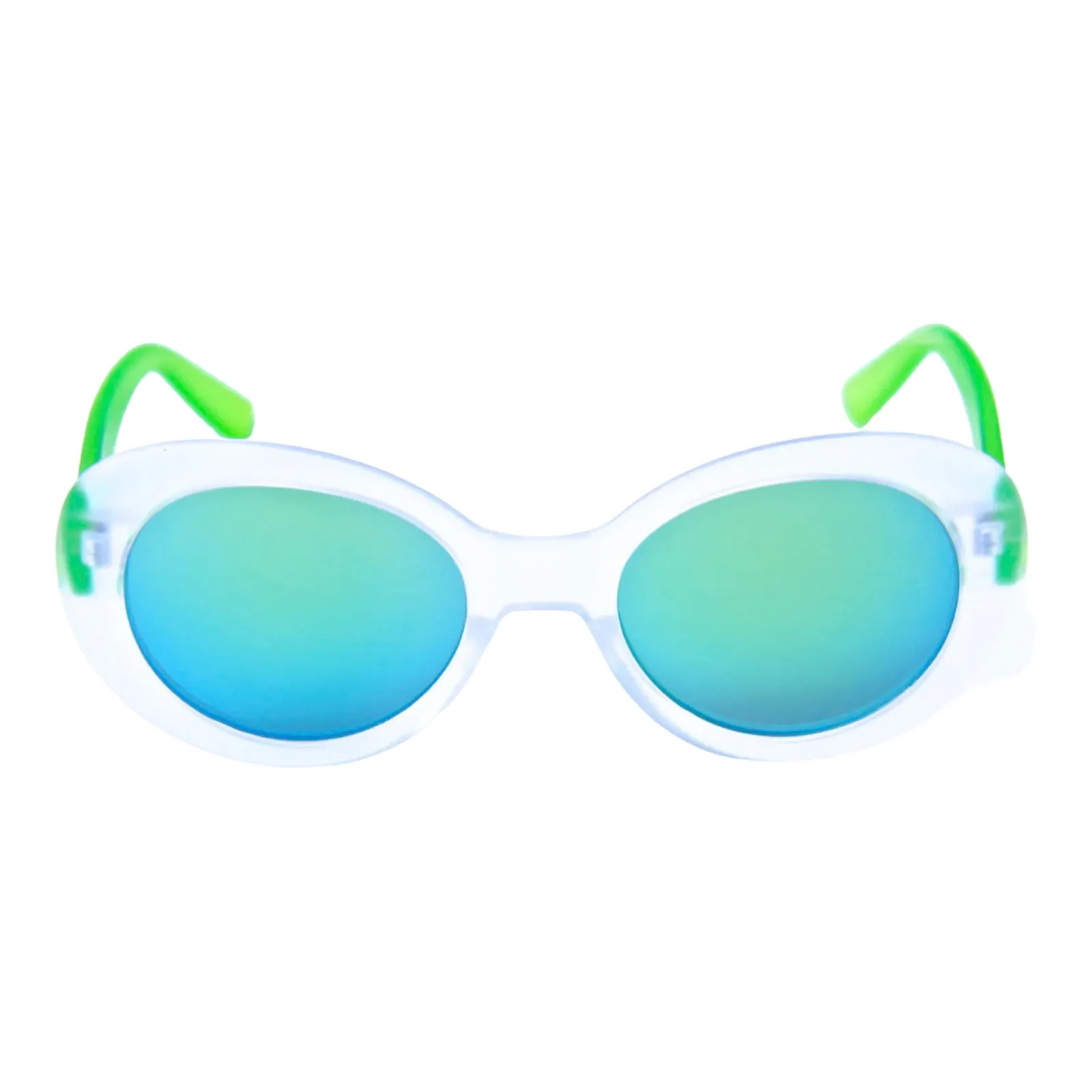 Happy Hour Shades | Beach Party Sunglasses | Shocking Green | Mirrored Lens