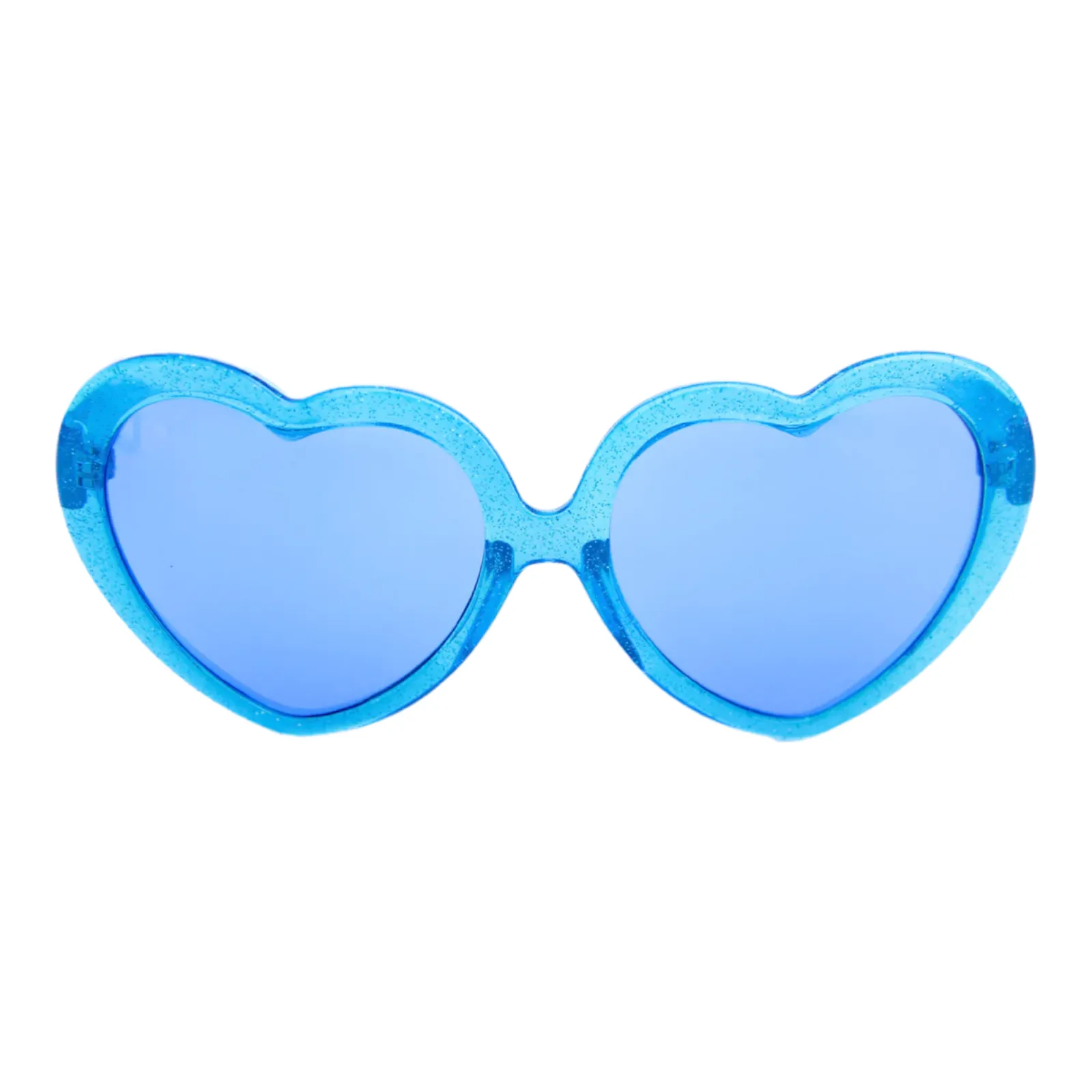 Happy Hour Shades | Heart On Sunglasses | Blue sparkle | Moxi