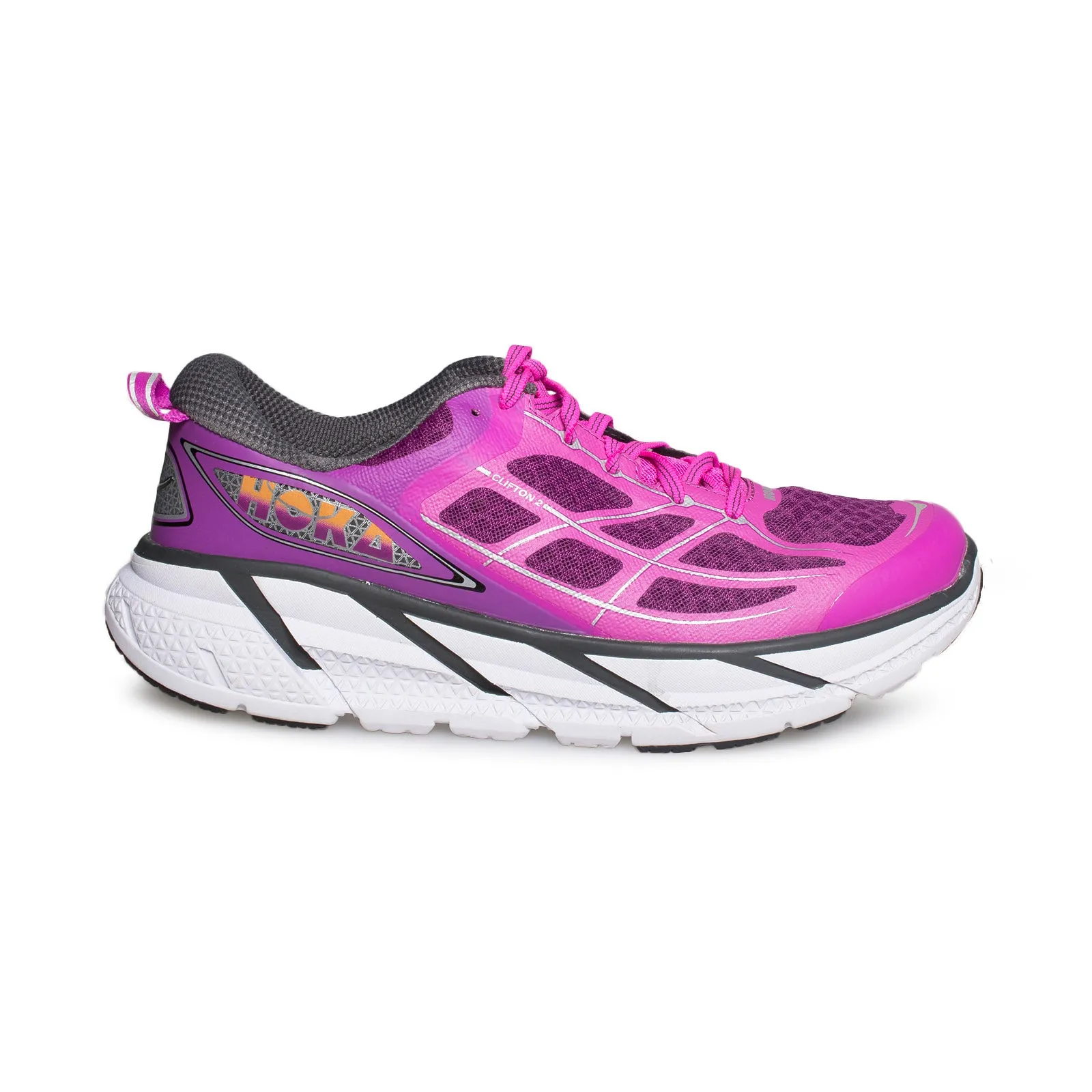 HOKA Clifton 2 Purple / Fuchsia Running Shoes - Women's