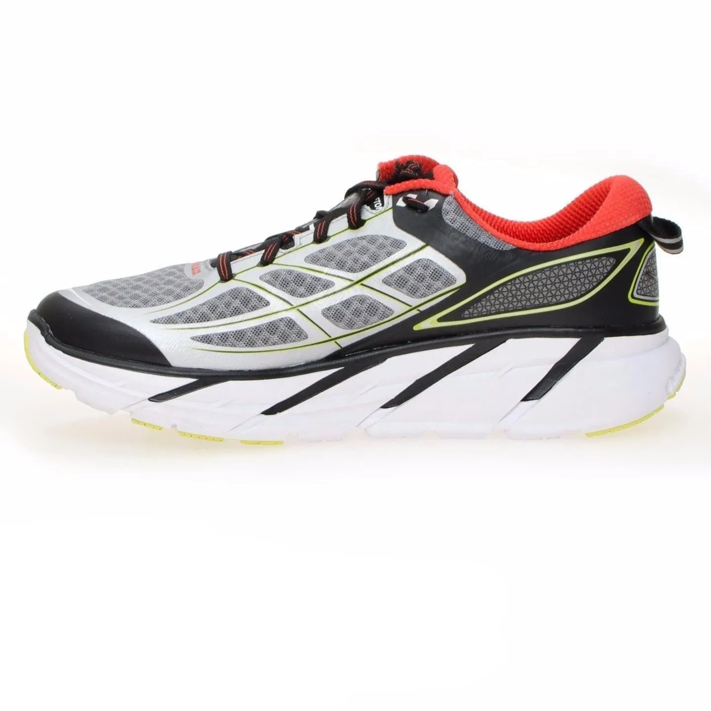 Hoka One One Clifton 2 Grey / Orange Flash Running Shoes