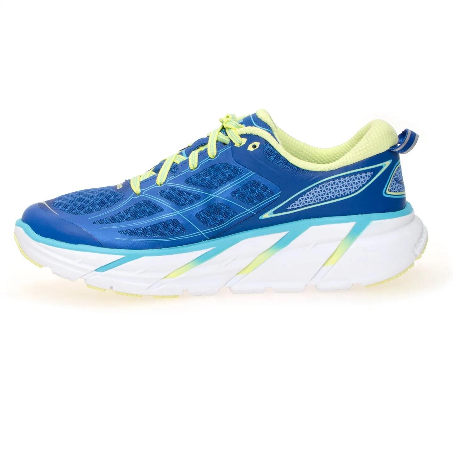 Hoka One One Clifton 2 True Blue / Sunny Lime Running Shoes - Women's