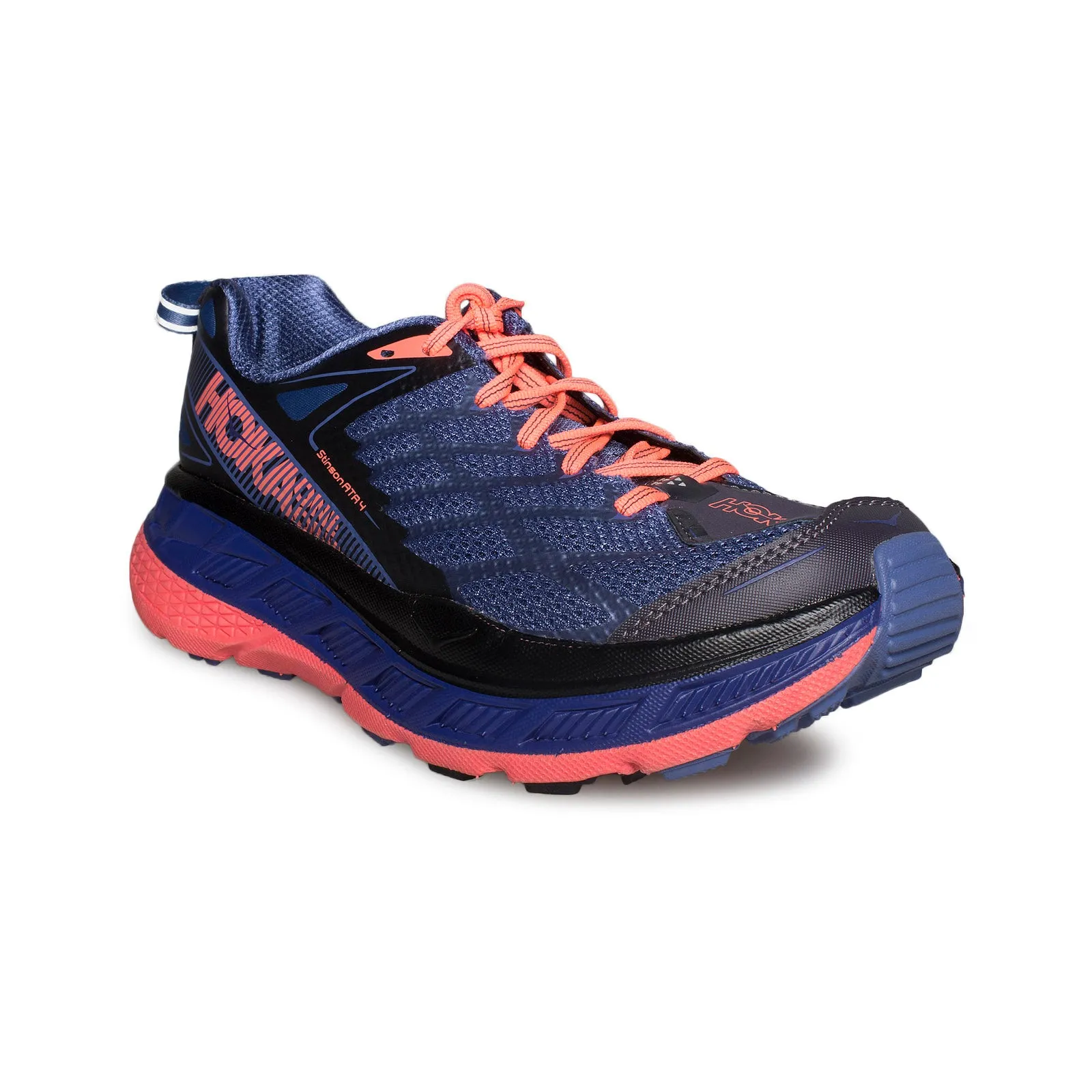 Hoka One One Stinson ATR 4 Marlin / Neon Coral Running Shoes - Women's