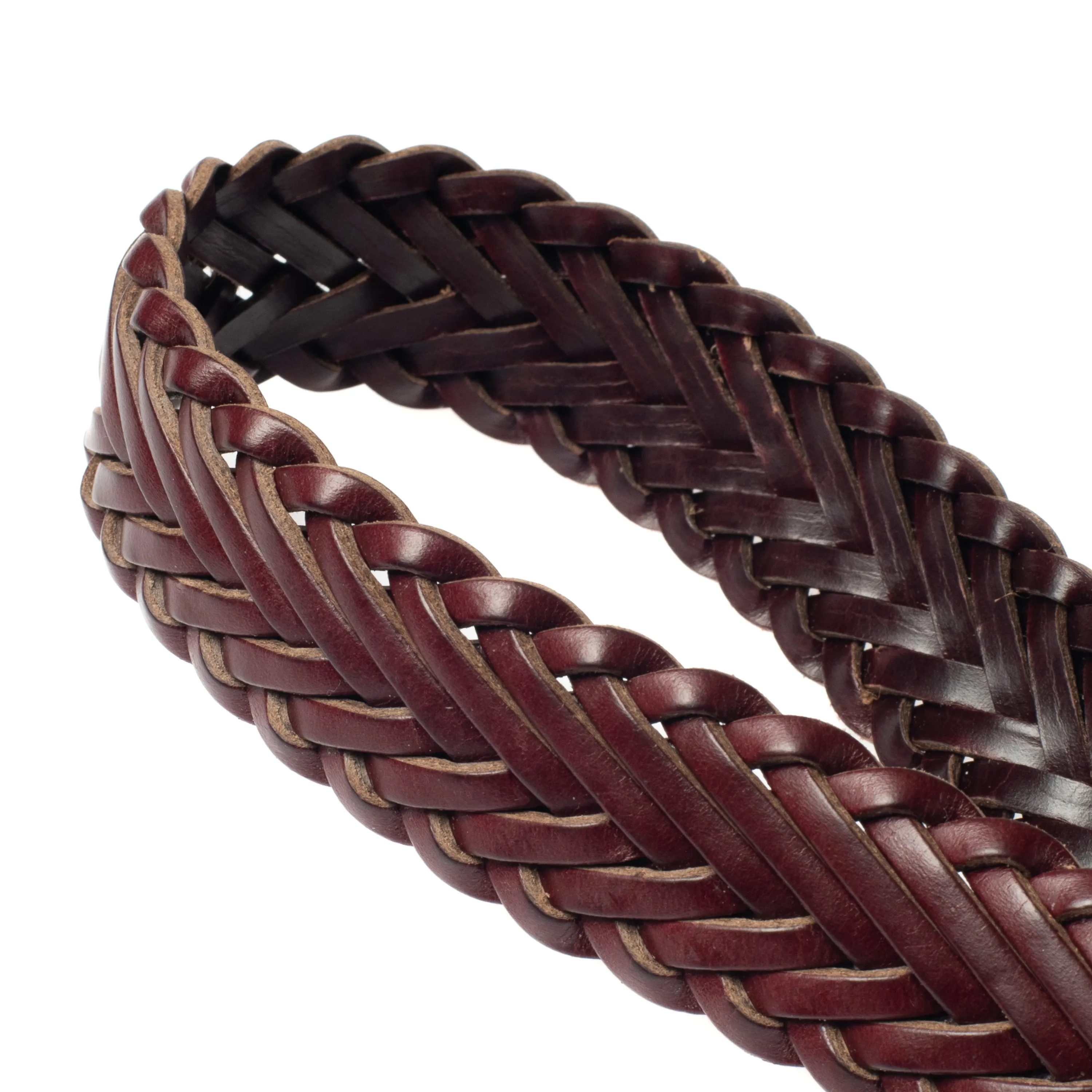 Horween No 8 Chromexcel Leather Belt - Plaited