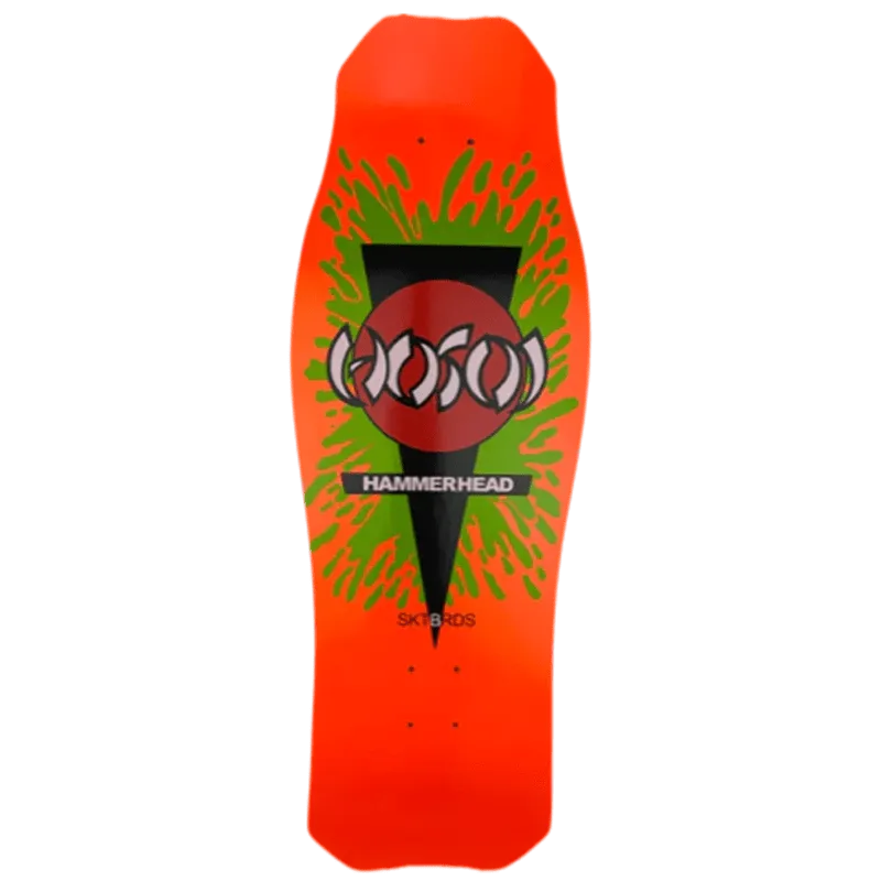 Hosoi 10.5" x 31" (NEON ORANGE) O.G. Hammerhead Splat Skateboards Deck