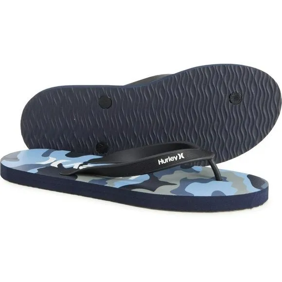 Hurley Men's One and Only Camo Print Flip-Flops