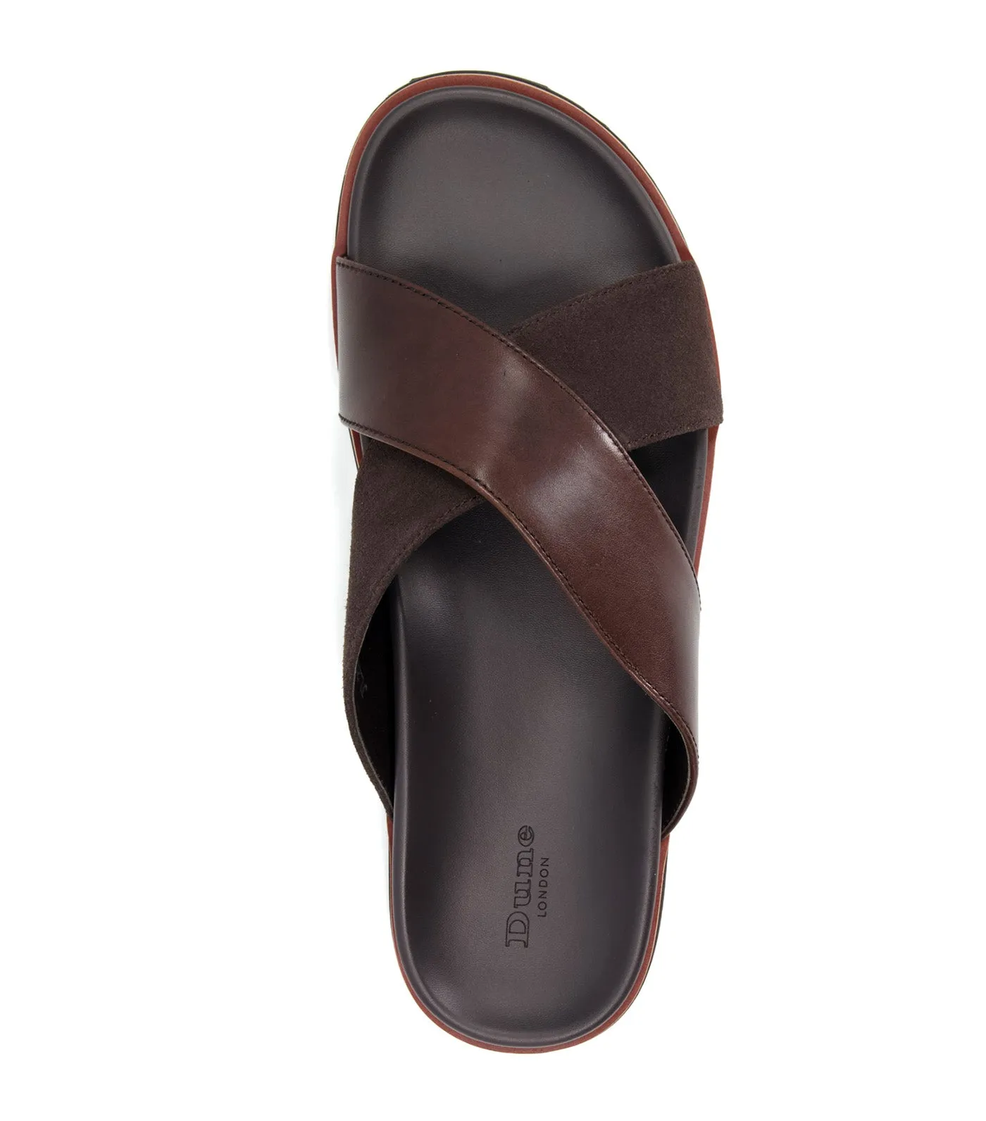 Itta Cross Strap Sandals Brown