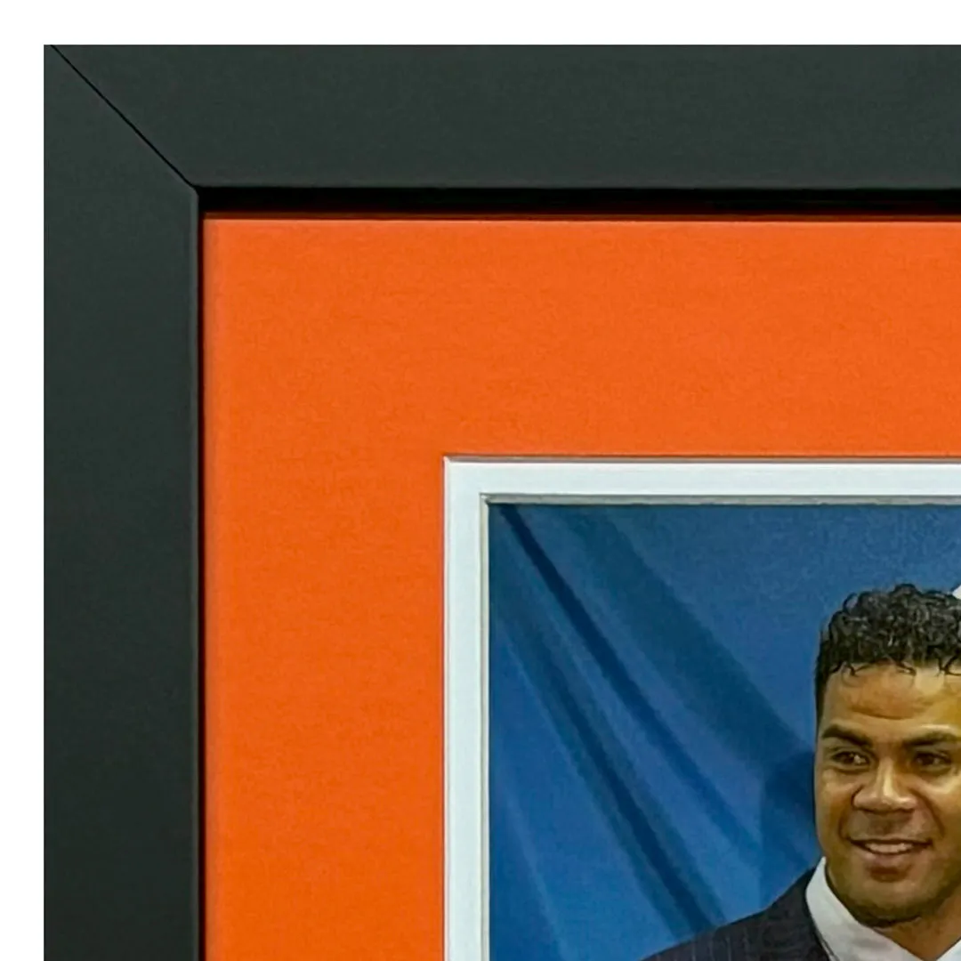 Junior Seau Signed Miami Dolphins Framed 8x10 Photo