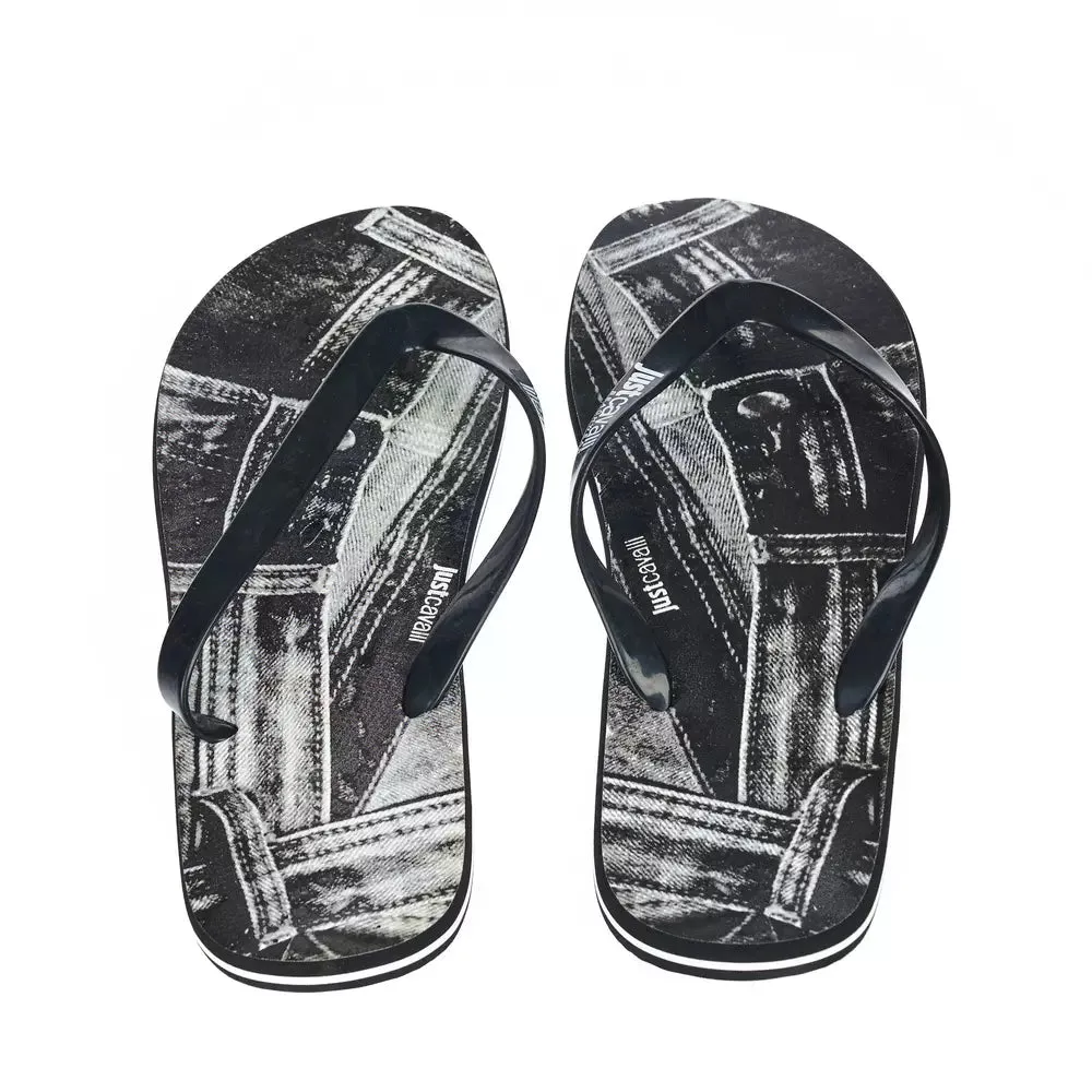 Just Cavalli Black EVA Men Sandal