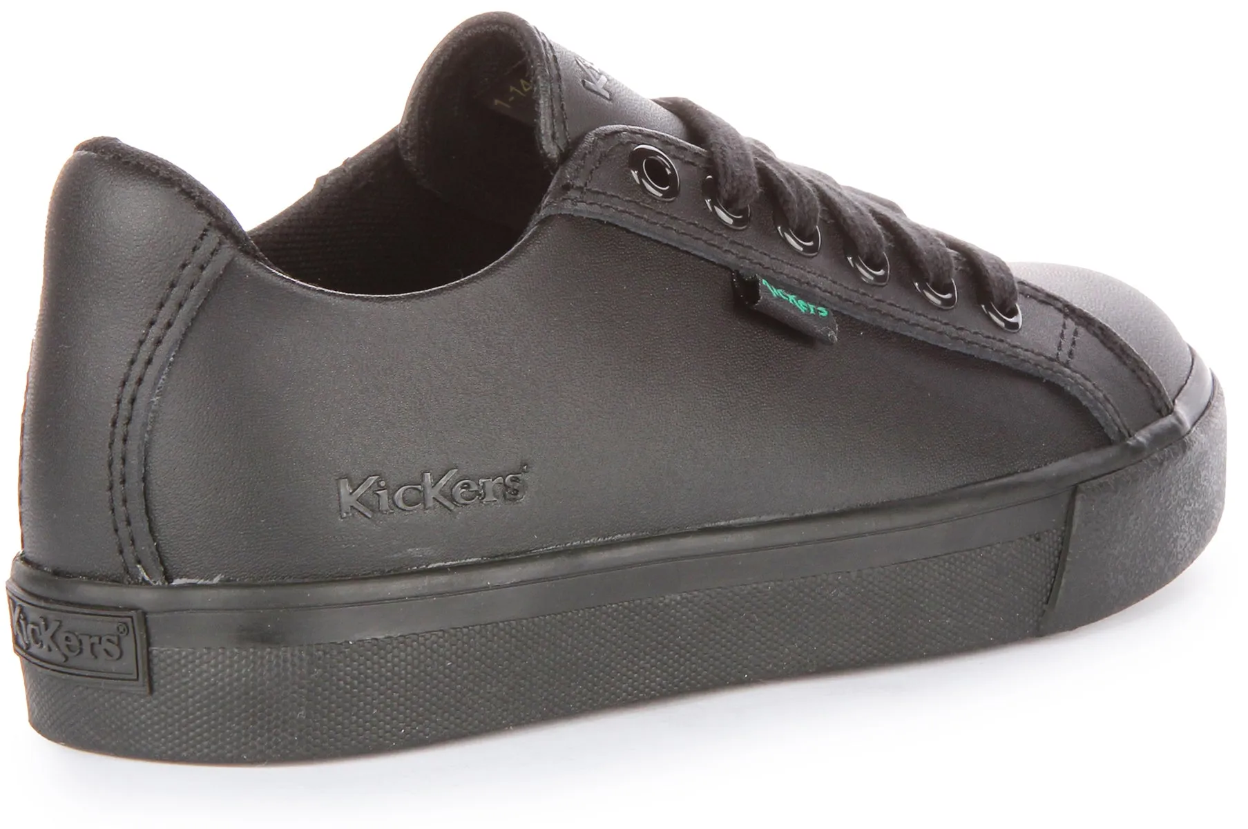 Kickers Tovni Lace Leather In Black For Junior