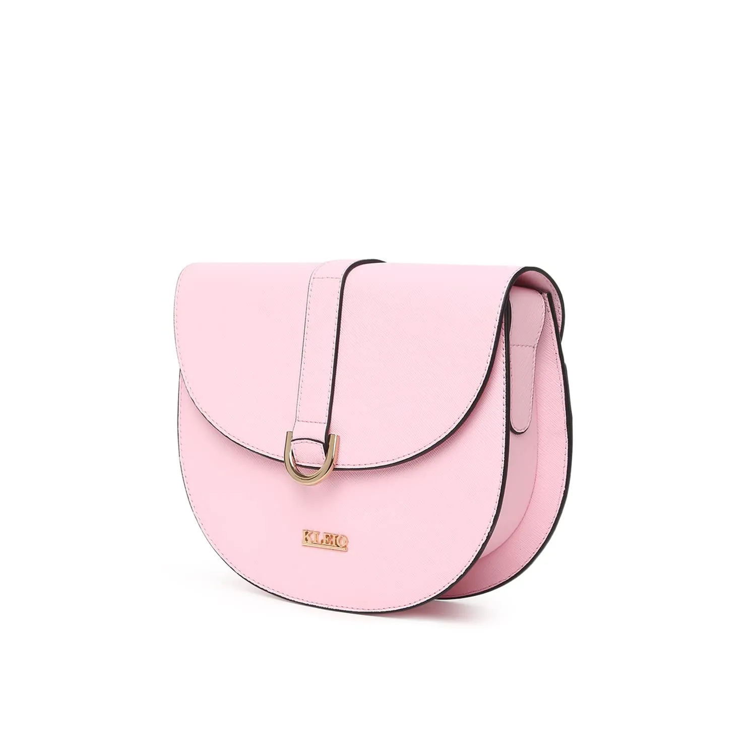 KLEIO Structured Side Sling Shoulder Hand bag for Women and Girls(HO8058KL-PI)(PINK)