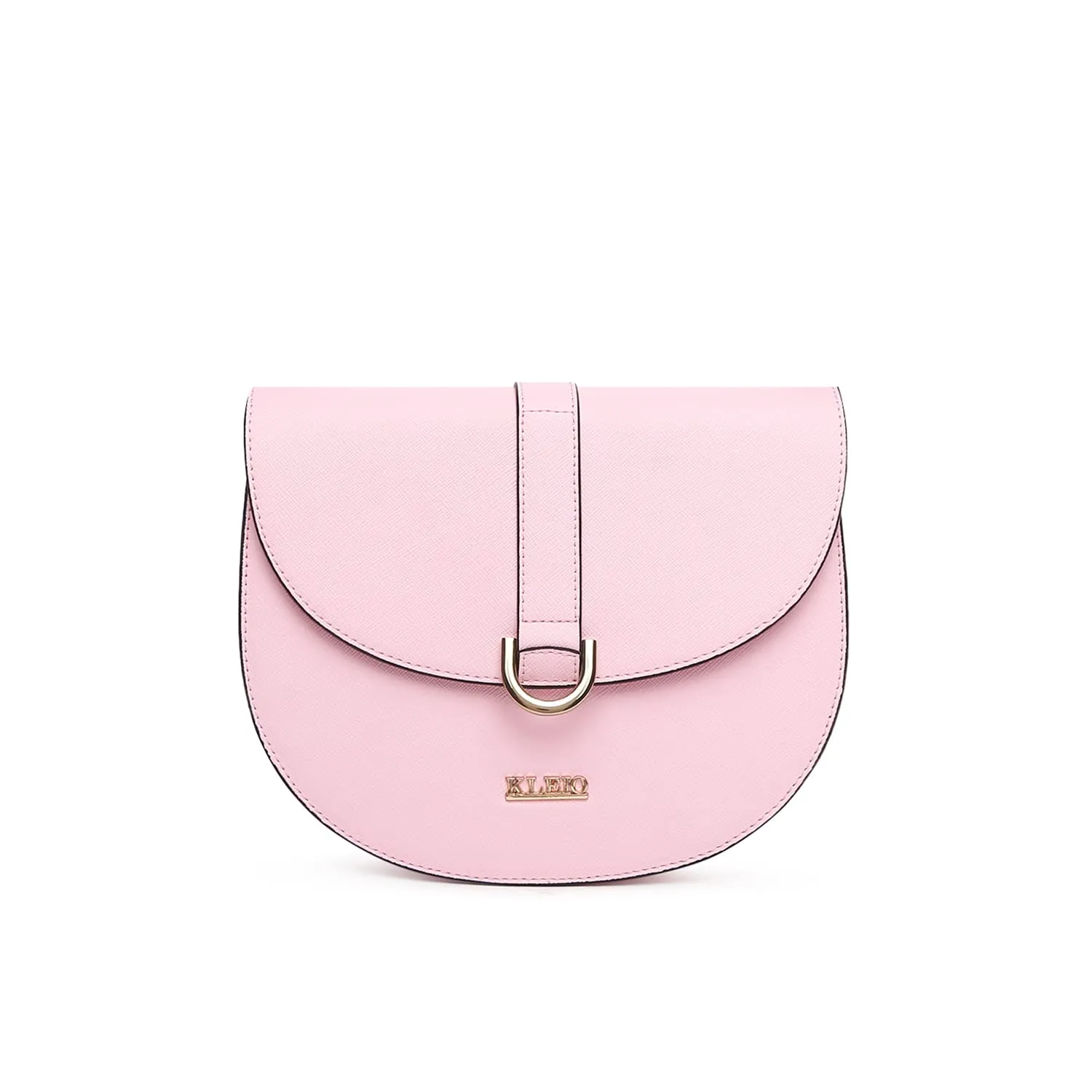 KLEIO Structured Side Sling Shoulder Hand bag for Women and Girls(HO8058KL-PI)(PINK)