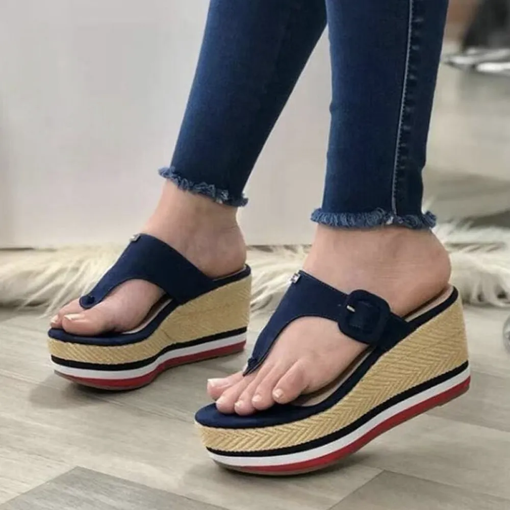 Ladies Platform Wedges Slippers