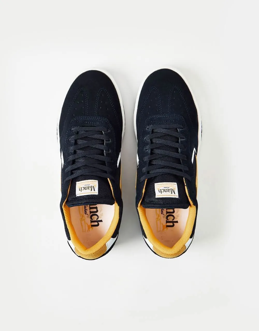 Lakai Atlantic Skate Shoes - Navy/Gold Suede