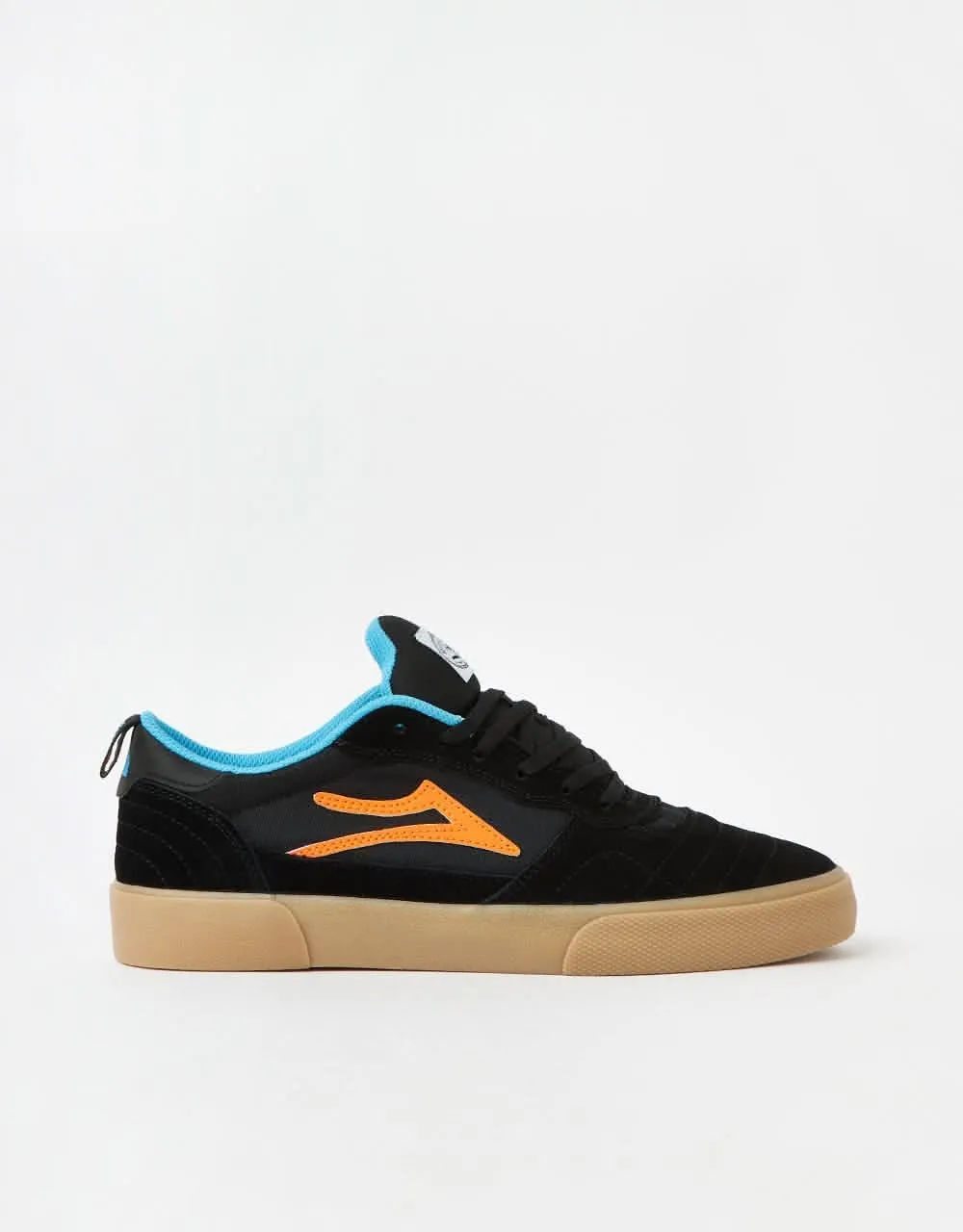 Lakai Cambridge Skate Shoes - Black/Multi Suede