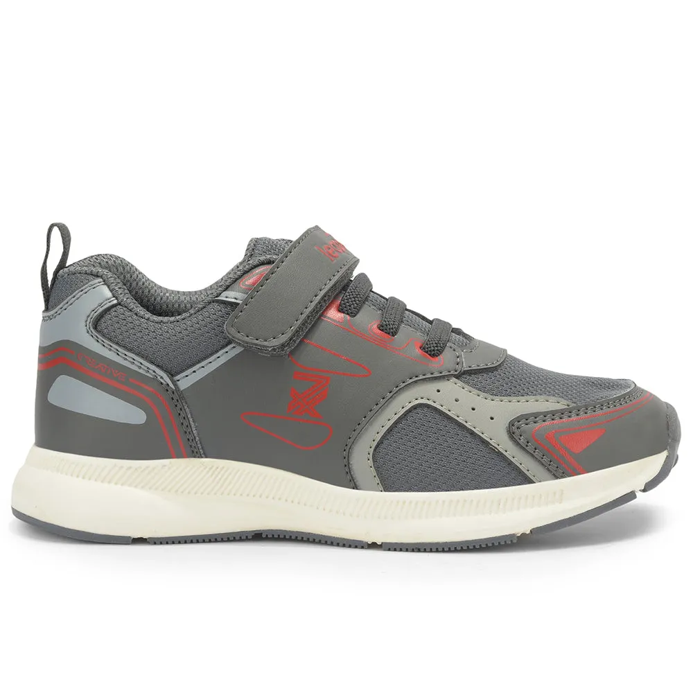 Leap7x By Liberty Kids DECLAN-EL Grey Sports Non Lacing Shoes