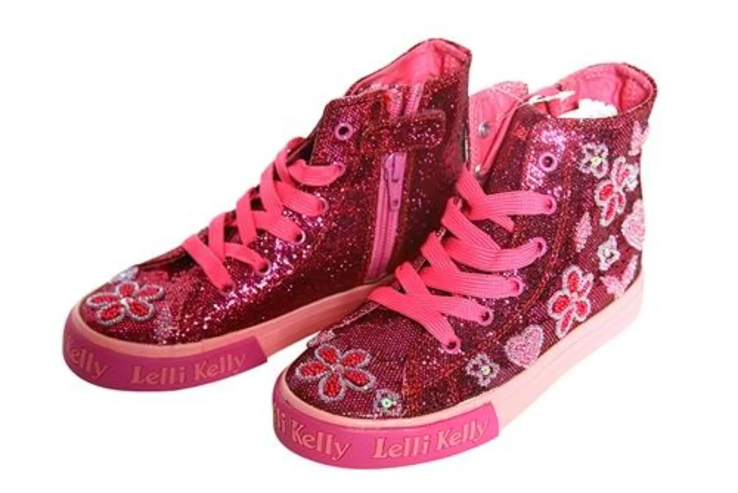 Lelli Kelly Girls Purple Glitter Mid Ankle Sneakers