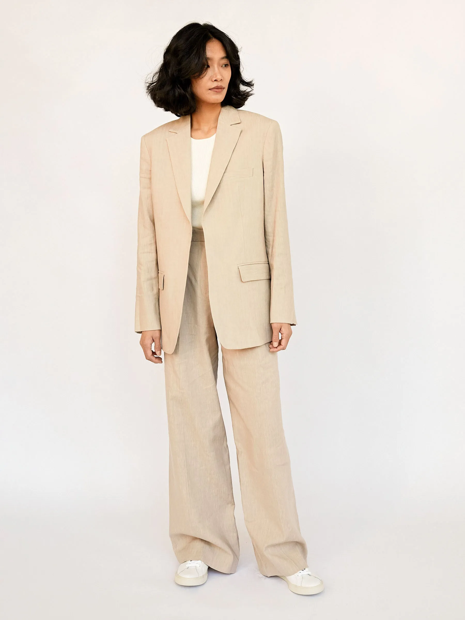 Linen Pleat Trouser