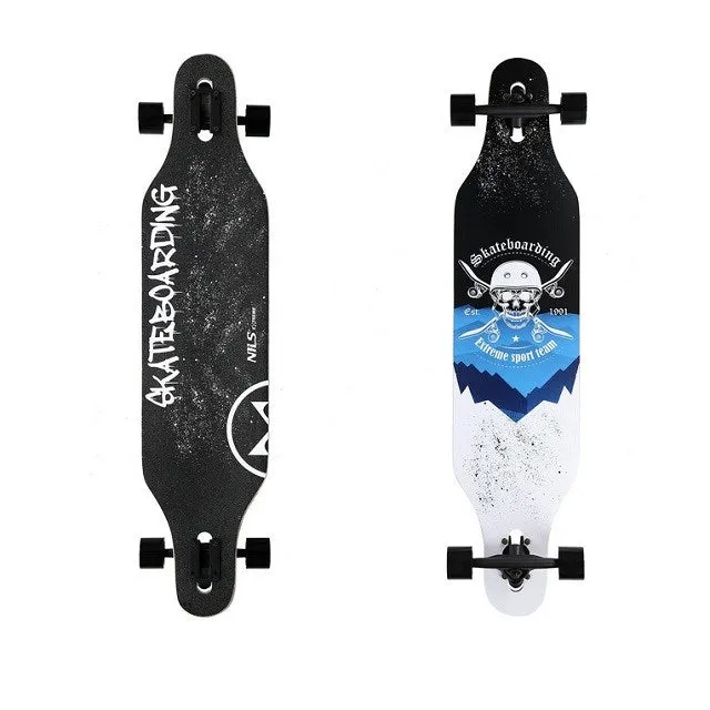 Longboard Nils Extreme Skull Wood Skate