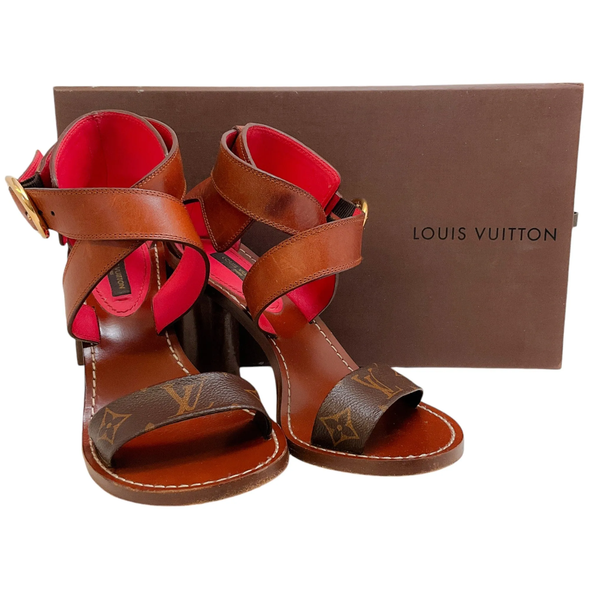 Louis Vuitton Mono Criss Cross Sandals