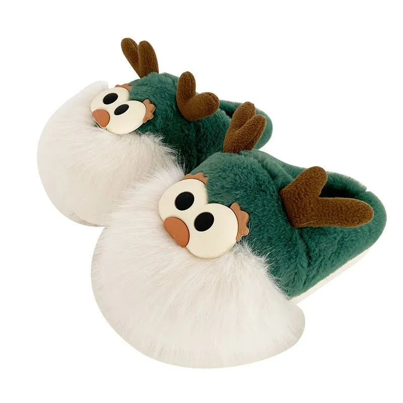 LovelyRLovely Cute Cartoon Christmas Deer Slippers