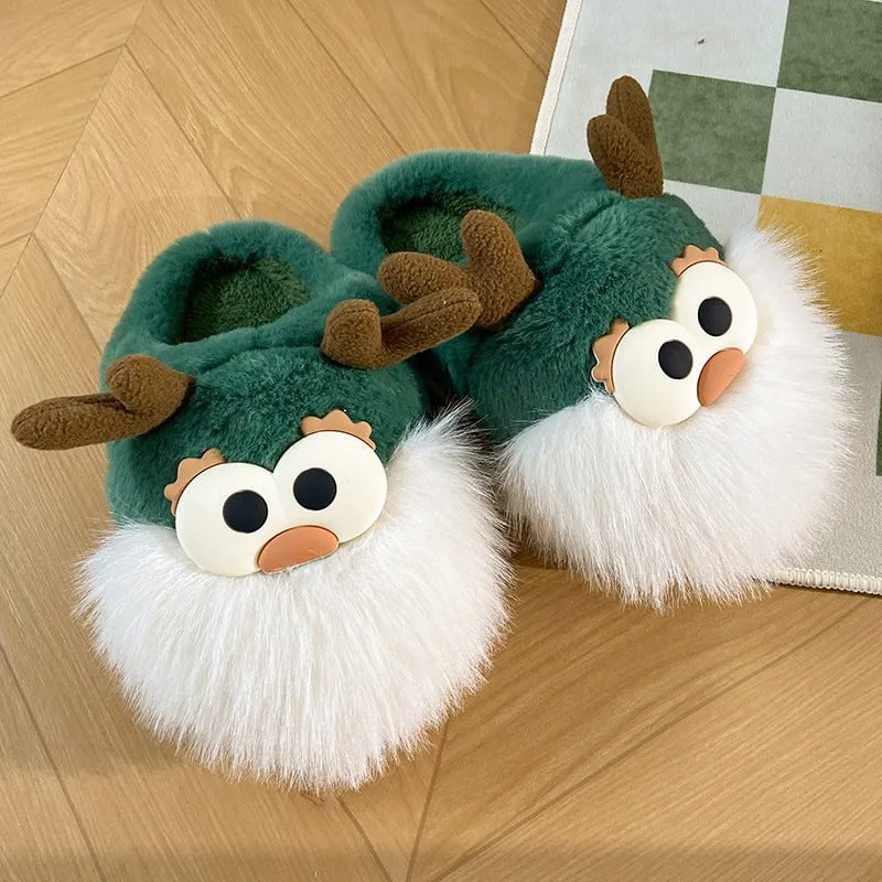 LovelyRLovely Cute Cartoon Christmas Deer Slippers