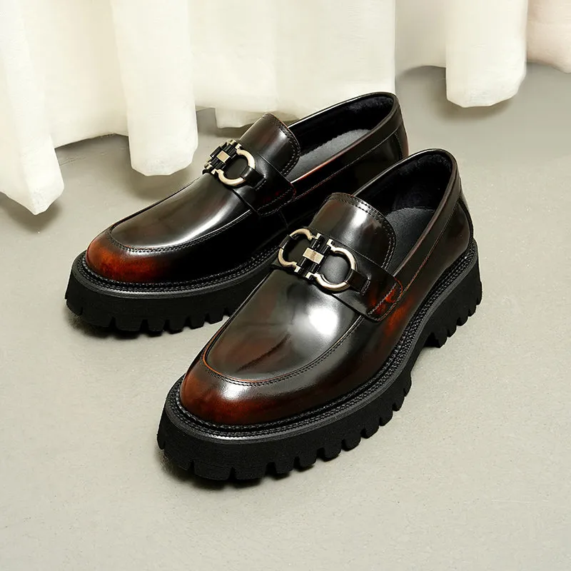 LuxeCarve Leather Driving Loafers