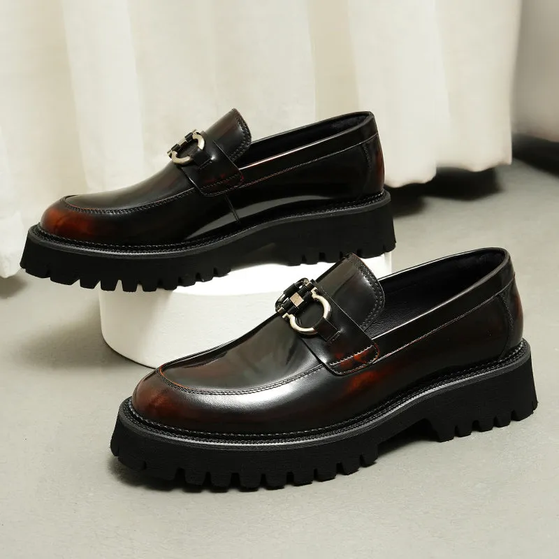 LuxeCarve Leather Driving Loafers