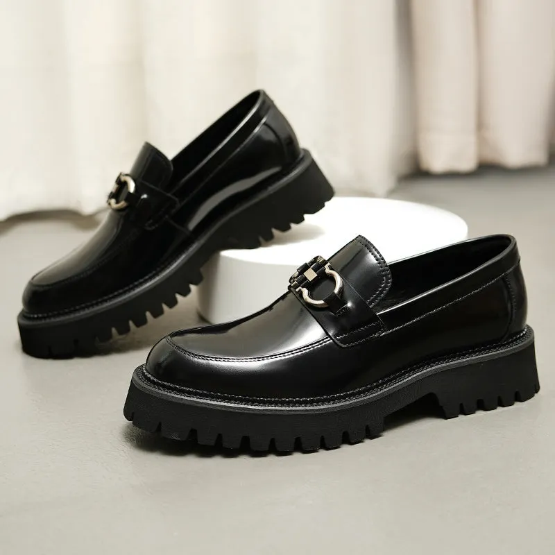 LuxeCarve Leather Driving Loafers