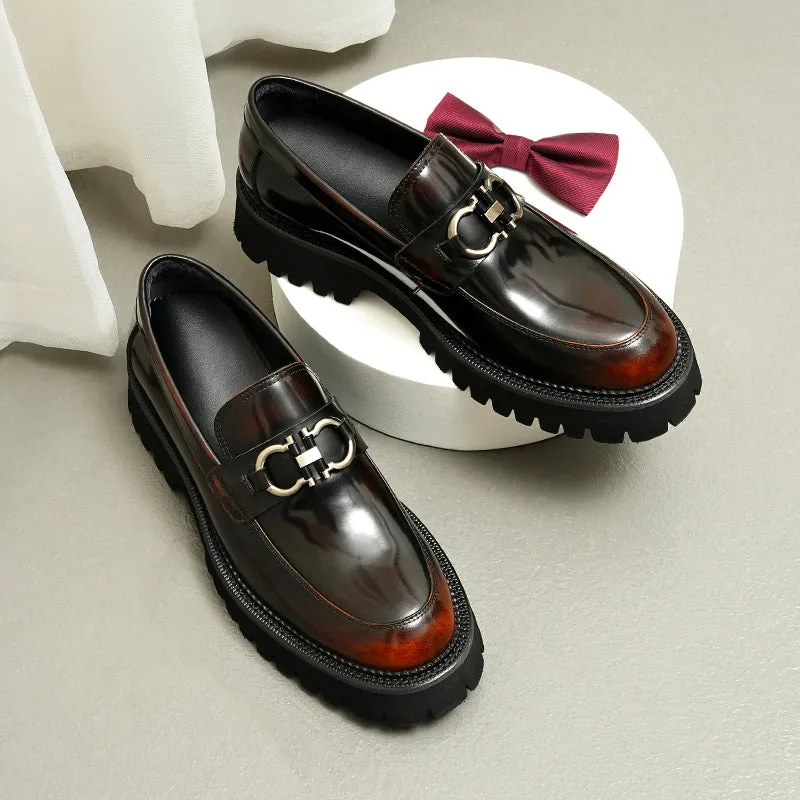 LuxeCarve Leather Driving Loafers