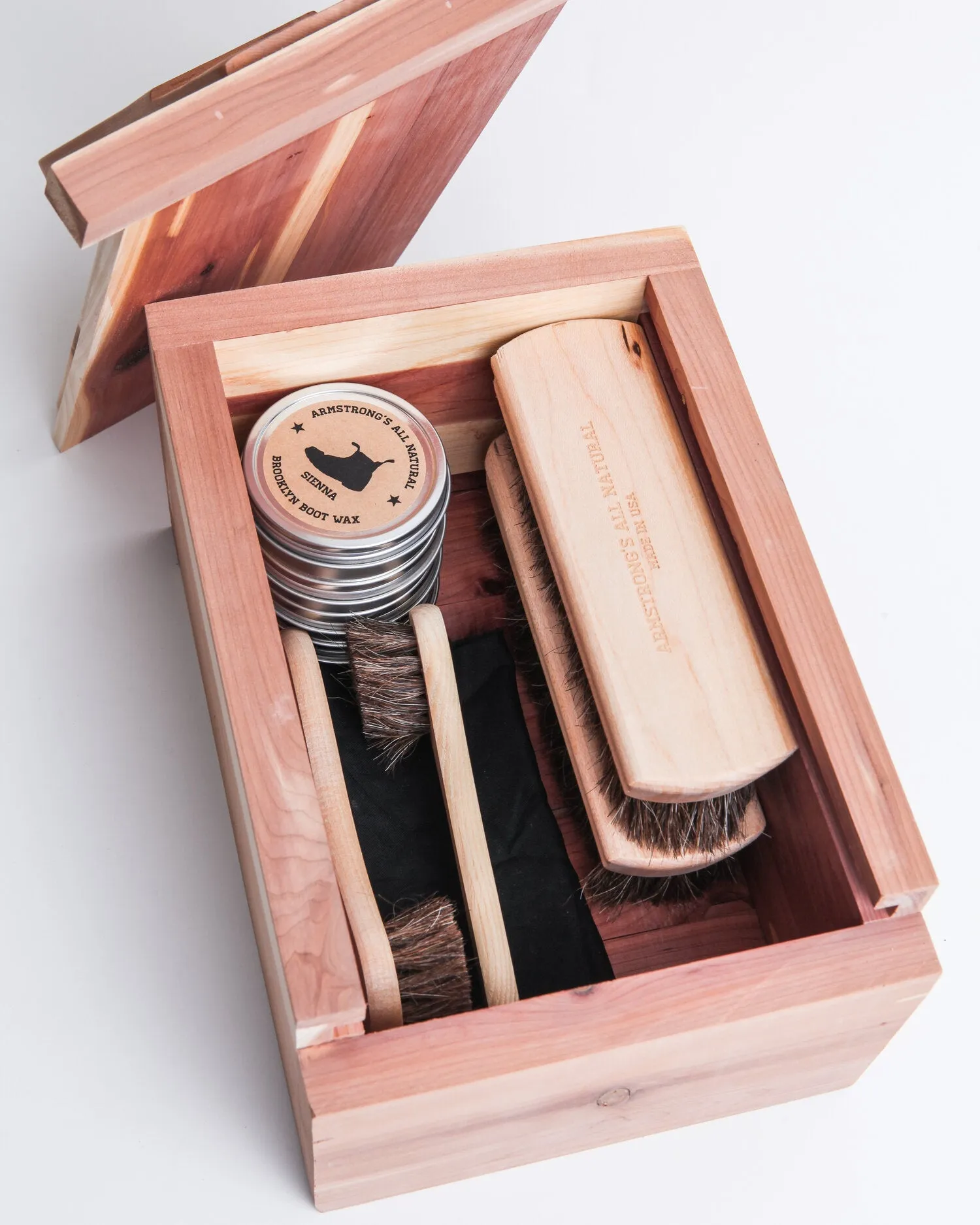 Luxury Shoe Shine Box: Sustainable, All-Natural Shoe Care Kit