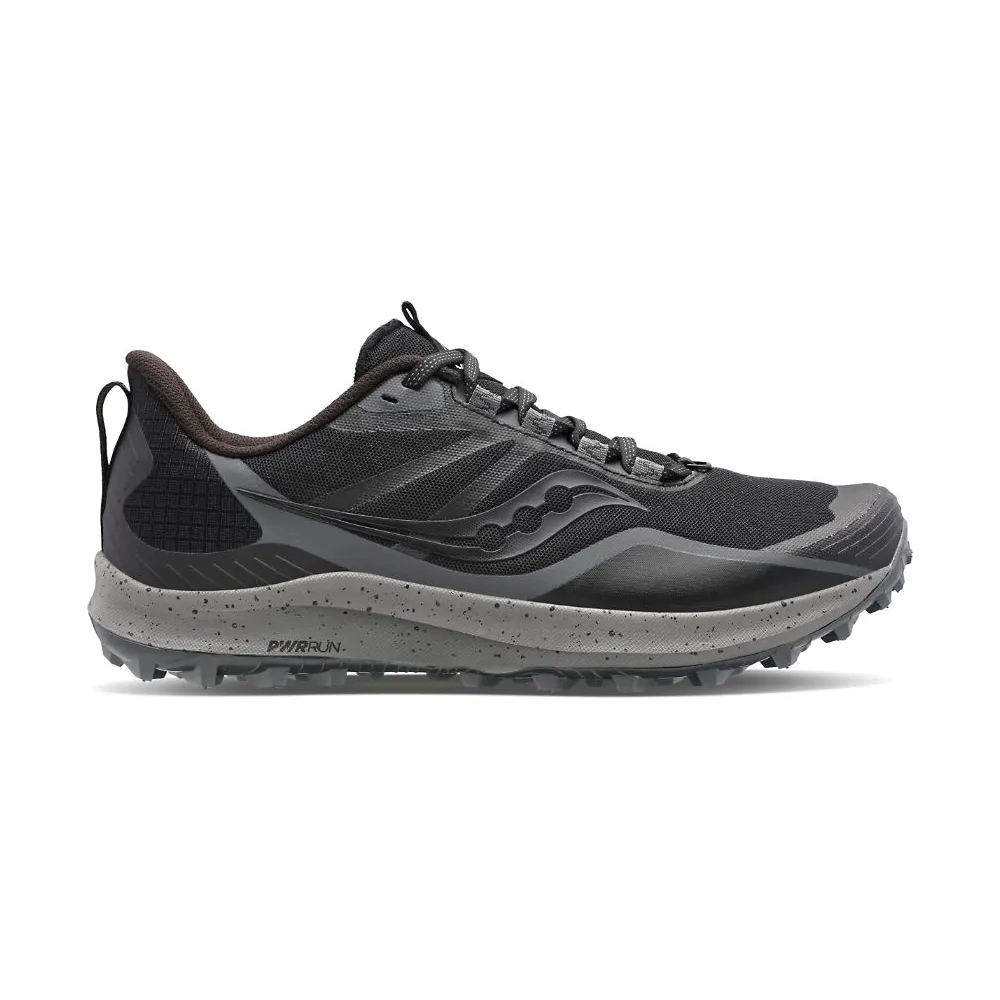 Men's Saucony Peregrine 12 Color: Black | Charcoal