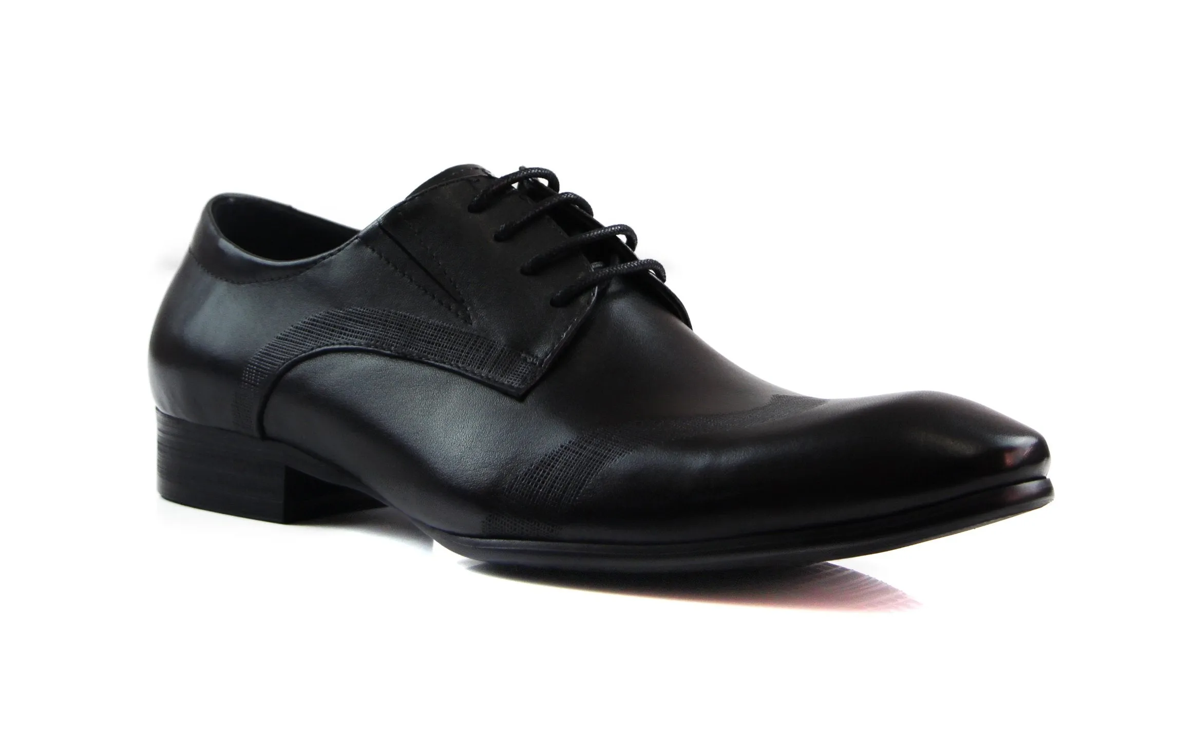 Mens Zasel Peter Black Leather Lace Up Shoes