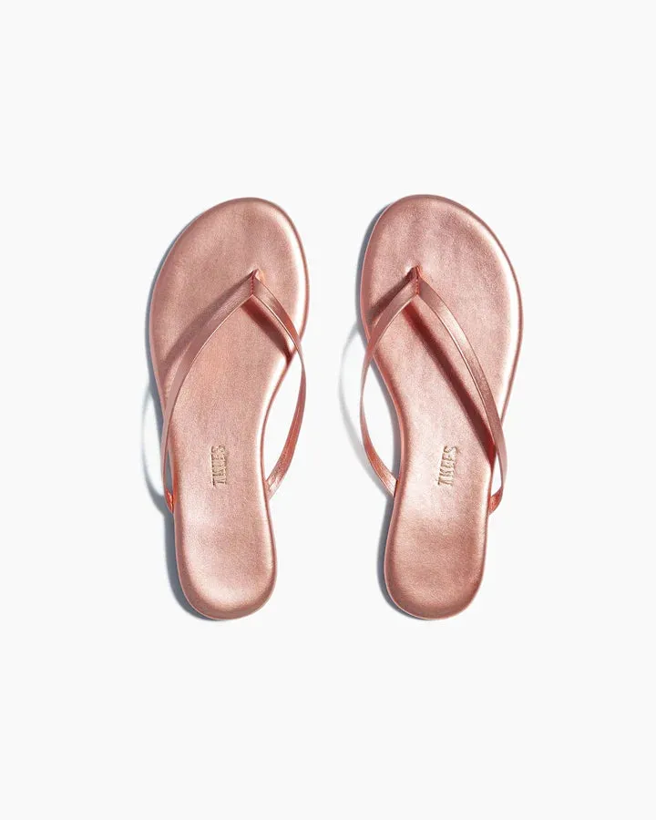 Metallics Flip Flops - Beach Pearl