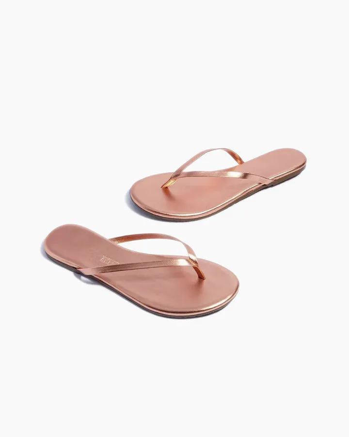 Metallics Flip Flops - Beach Pearl