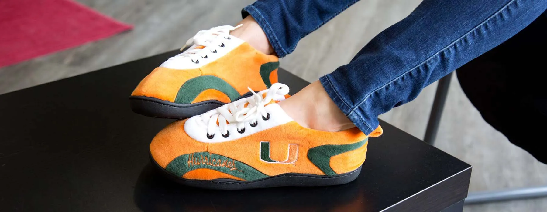 Miami Hurricanes All Around Rubber Soled Slippers