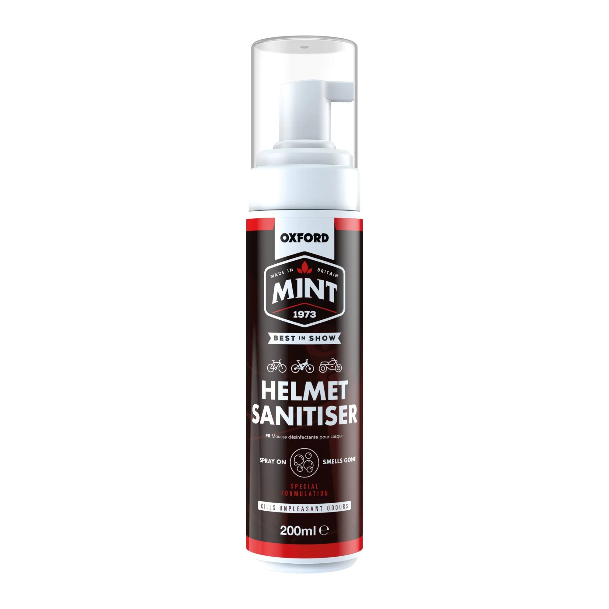 Mint Helmet Sanitizer Foam Biodegradable Gear Care Solution