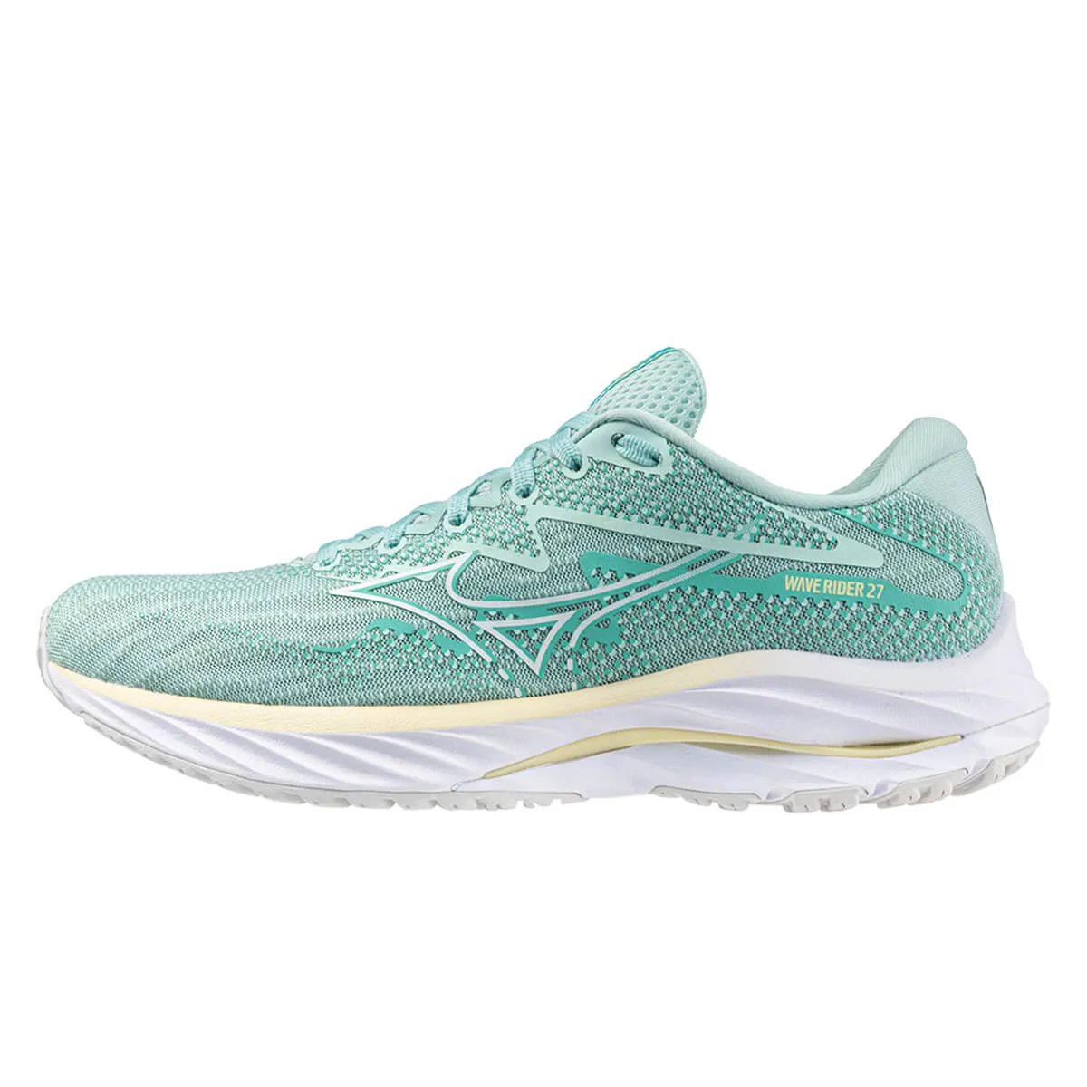 Mizuno Wave Rider 27 Womens | Eggshell Blue/white/anise Flow