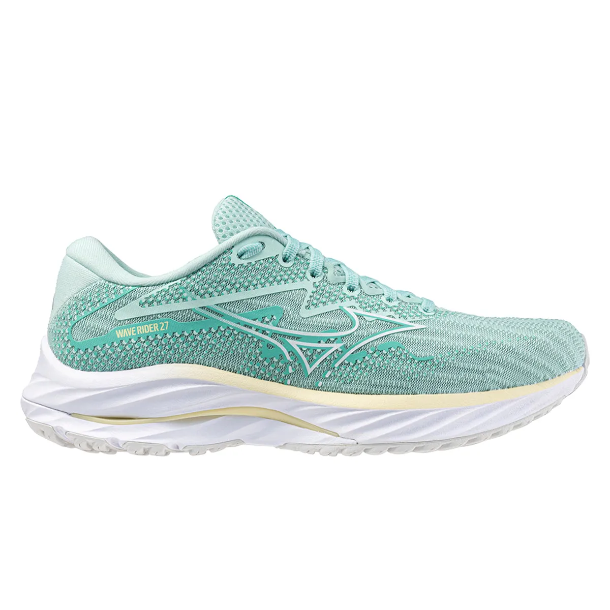 Mizuno Wave Rider 27 Womens | Eggshell Blue/white/anise Flow