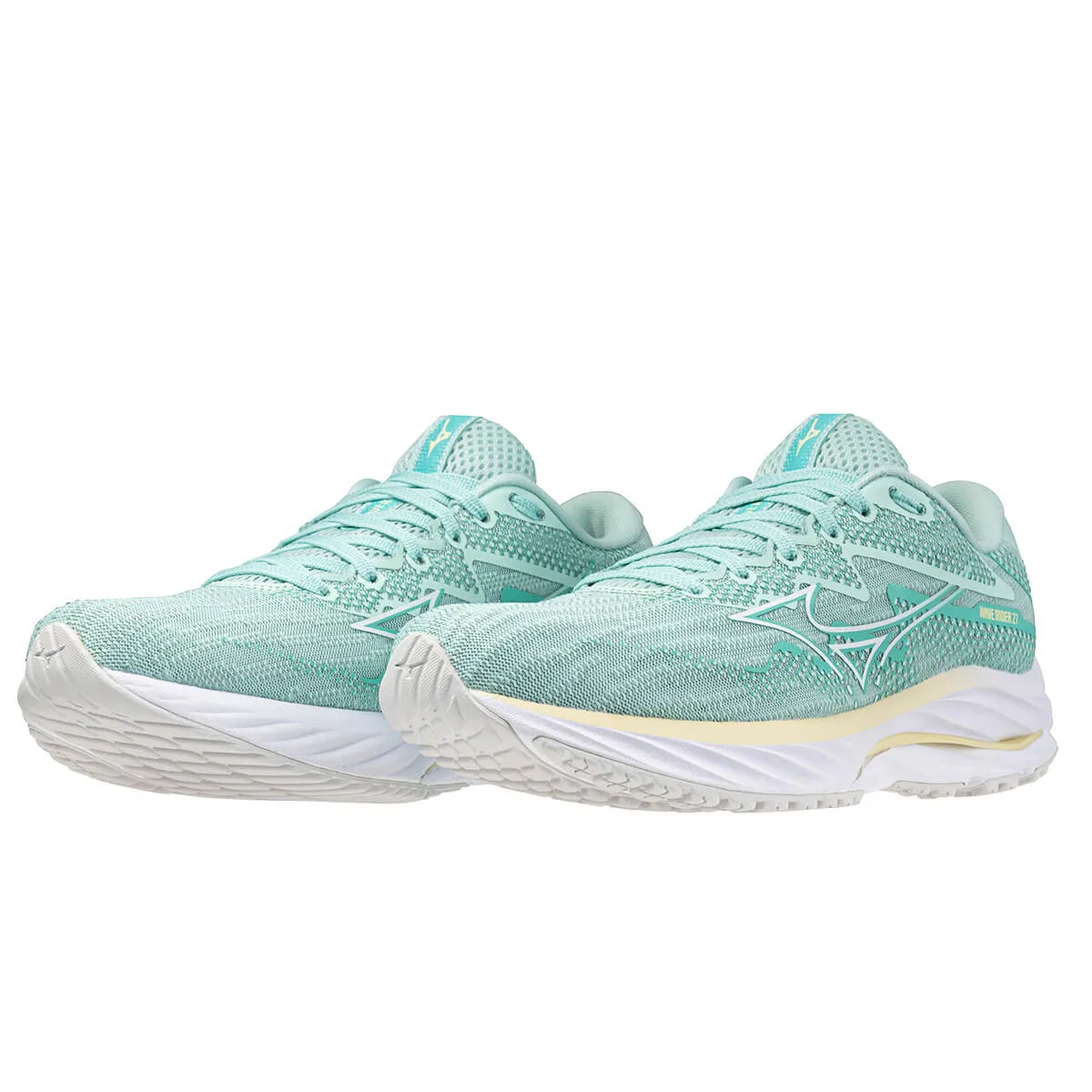 Mizuno Wave Rider 27 Womens | Eggshell Blue/white/anise Flow