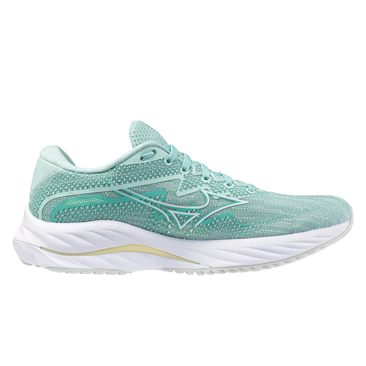 Mizuno Wave Rider 27 Womens | Eggshell Blue/white/anise Flow