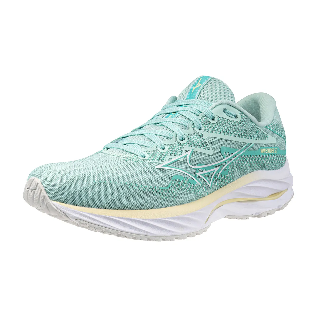 Mizuno Wave Rider 27 Womens | Eggshell Blue/white/anise Flow