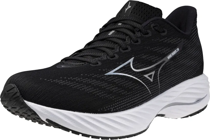 Mizuno Wave Rider 28 WIDE FIT (2E) Mens Running Shoes - Black