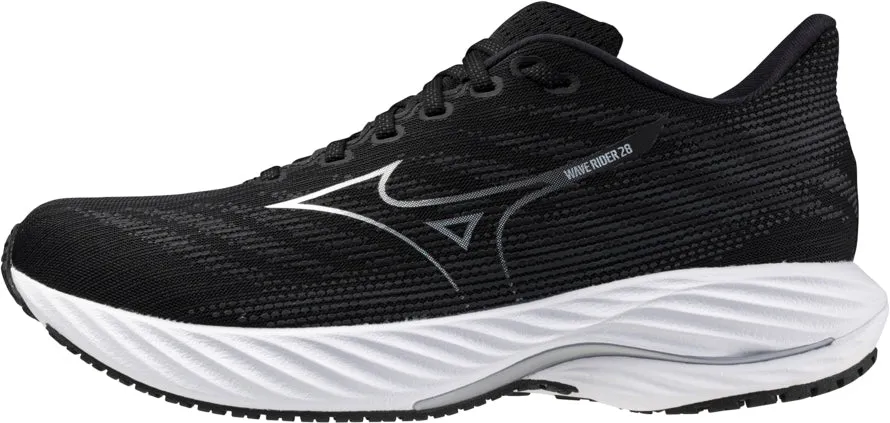 Mizuno Wave Rider 28 WIDE FIT (2E) Mens Running Shoes - Black