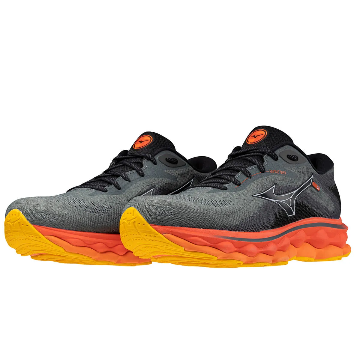 Mizuno Wave Sky 7 Mens | Turbulence/nickel/hot Coral