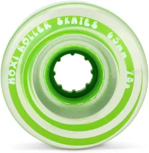 Moxi Gummy 78a 65mm Clear Green (Set of 8) Roller Skate Wheels