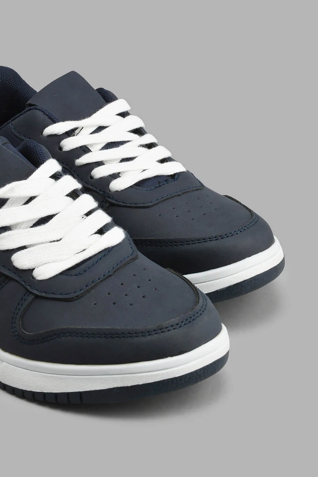 Navy Fabric Block Skate Shoe