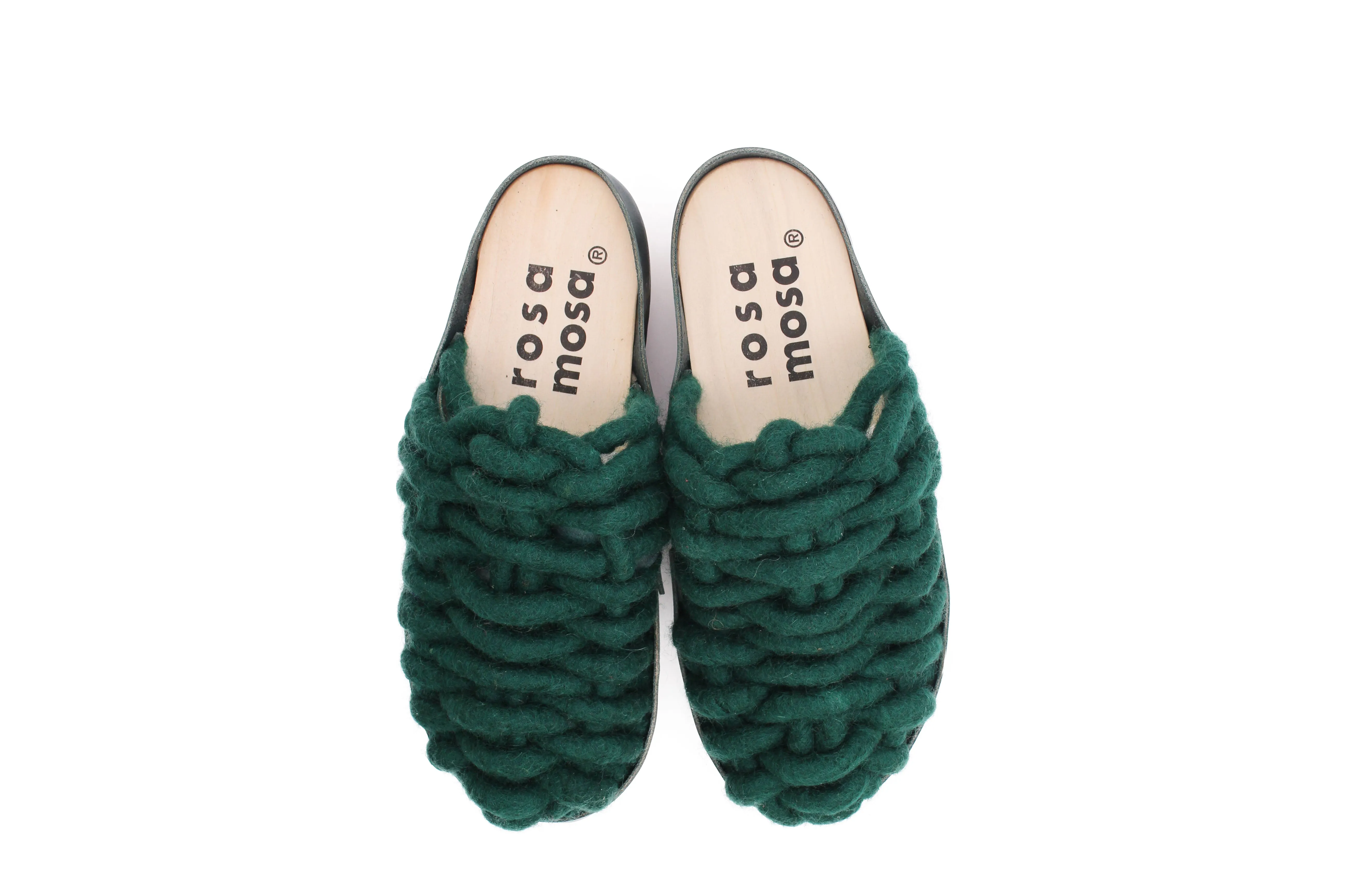 NET PANTO WOOL CLOG EMERALD