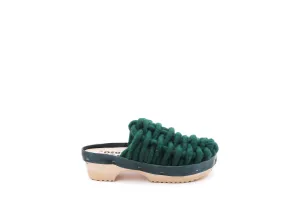 NET PANTO WOOL CLOG EMERALD