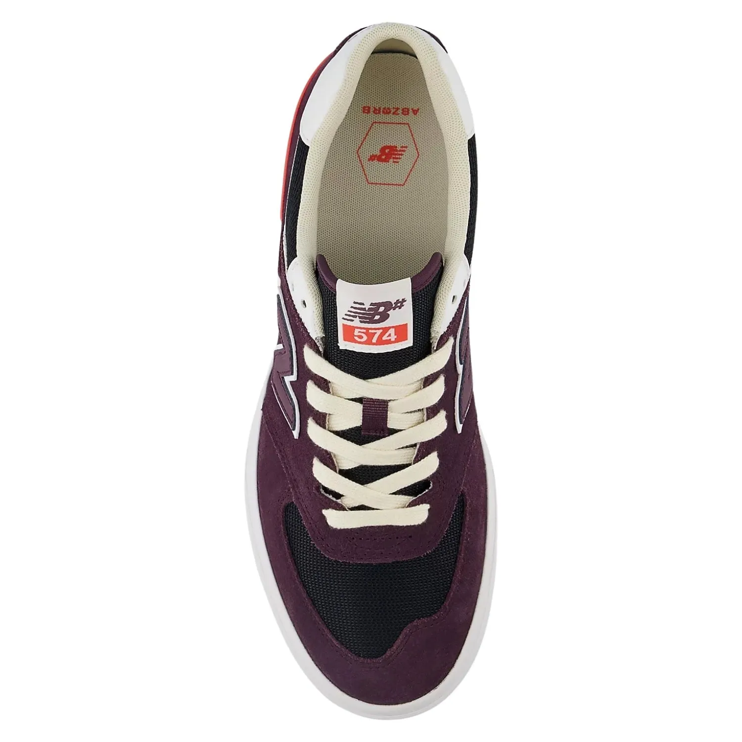 New Balance Numeric NM574 Skate Shoes - Plum/Brown/White